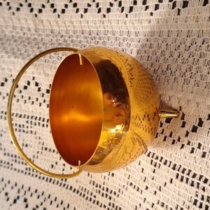 Vintage CopperCraft Guild Plant Holder Handled Footed Copper color cauldron